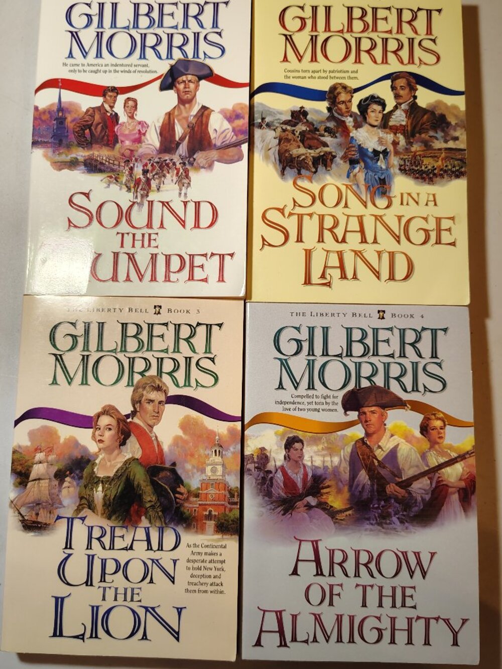 The Liberty Bell Series Lot Of 4 Gilbert Morris 1 2 3 4 PB Christian Fiction